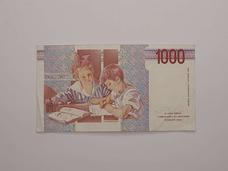 1000 Lire Montessori 1990