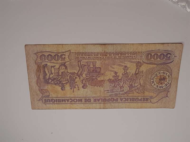 5000 Meticais Mozambique 1989