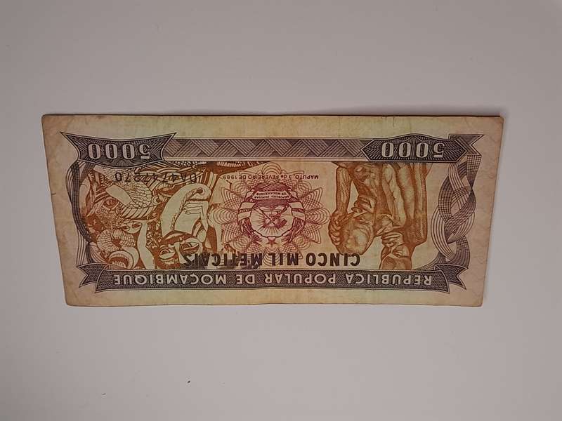 5000 Meticais Mozambique 1989