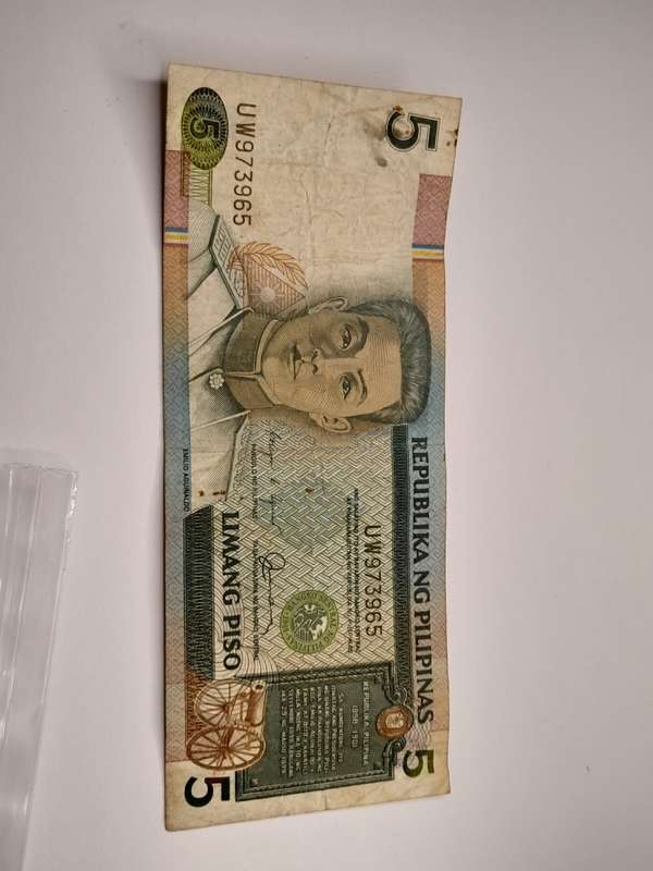 5 Piso Phillipines 1995-1997