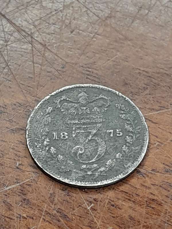 United Kingdom three pence 1875