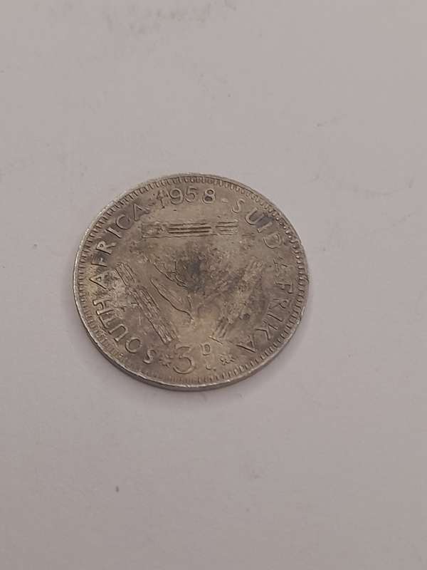 South Africa three pence 1958