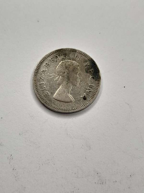 South Africa three pence 1953