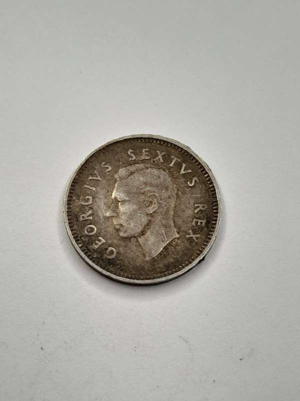South Africa three pence 1948