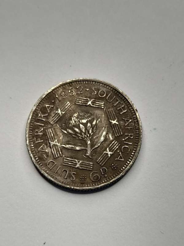 South Africa 1952 six pence