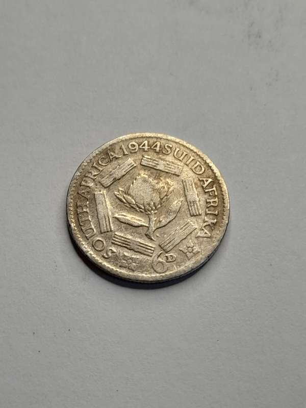 South Africa six pence 1944