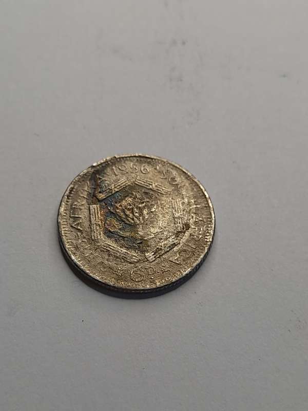 South Africa six pence 1956
