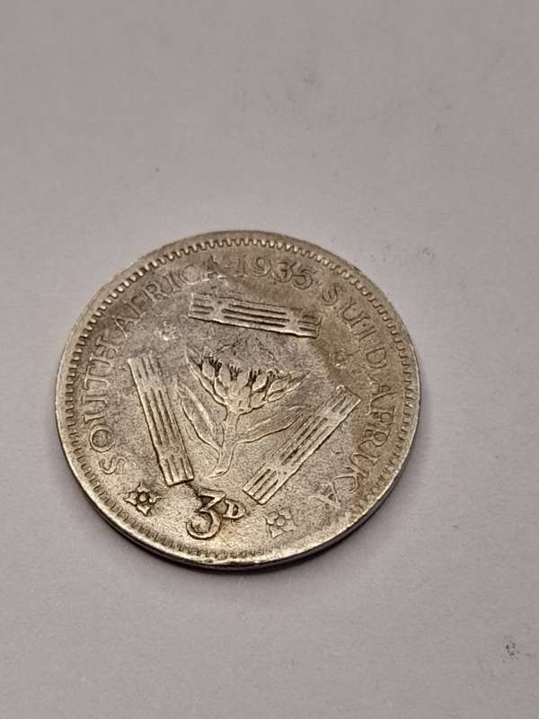 South Africa three pence 1935