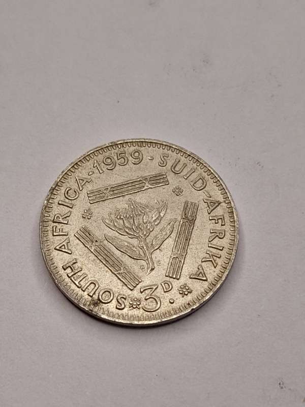 South Africa three pence 1959