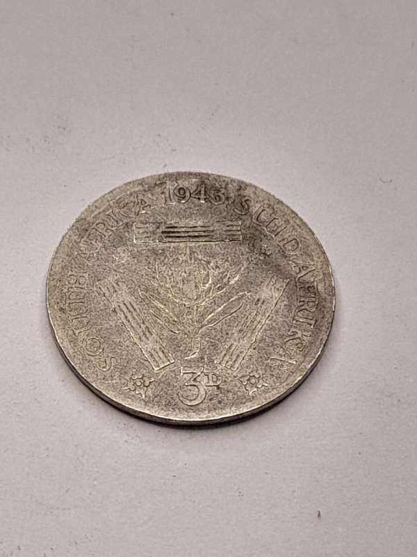 South Africa three pence 1943