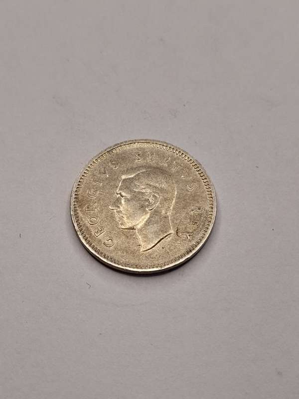 South Africa three pence 1949