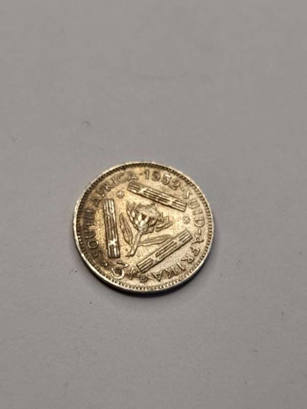 South Africa three pence 1952