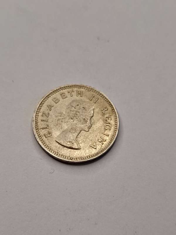 South Africa three pence 1953