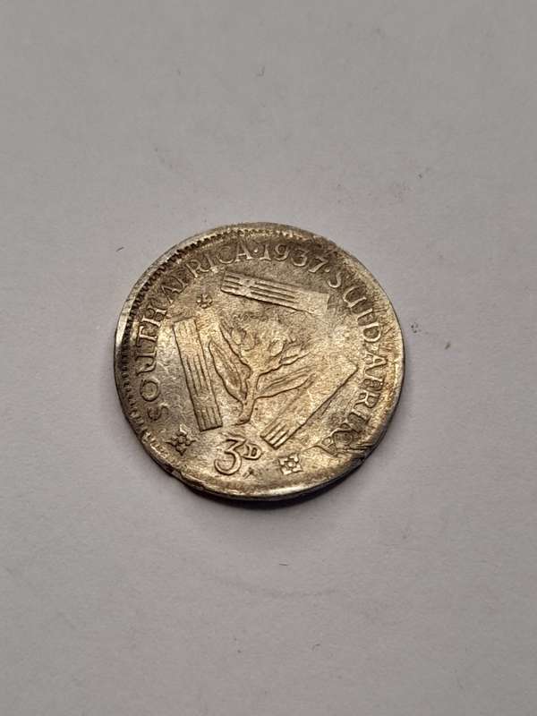 South Africa three pence 1937