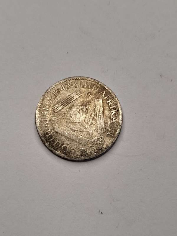 South Africa three pence 1943