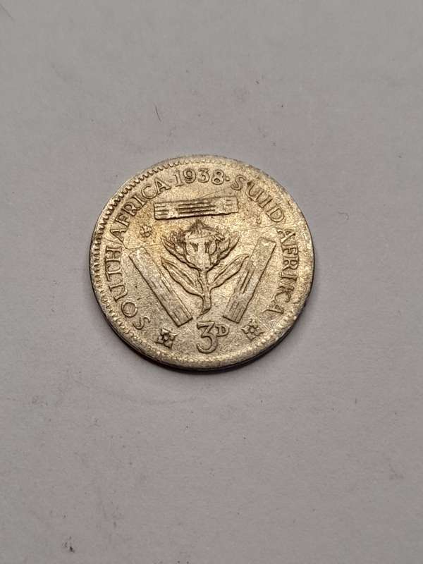 South Africa three pence 1938