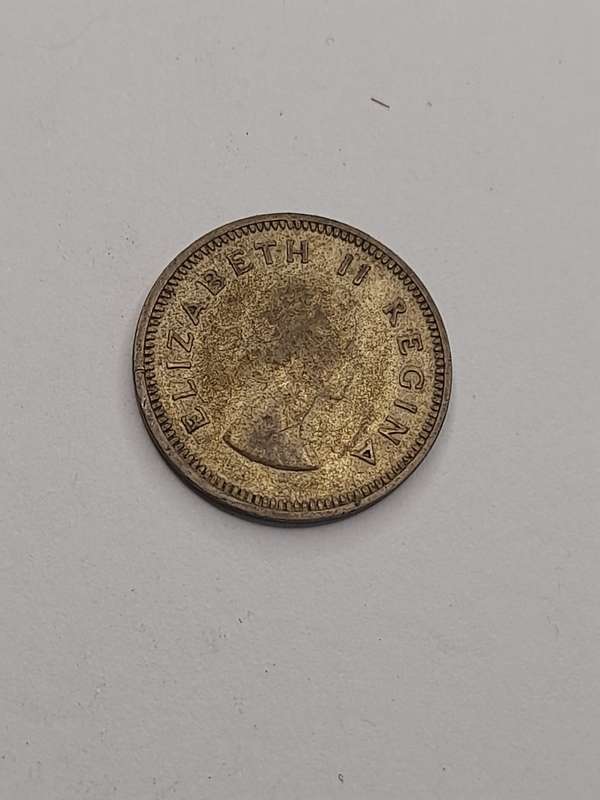 South Africa three pence 1958