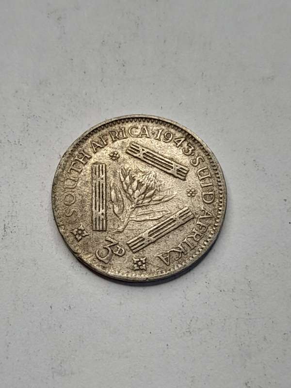 South Africa three pence 1943