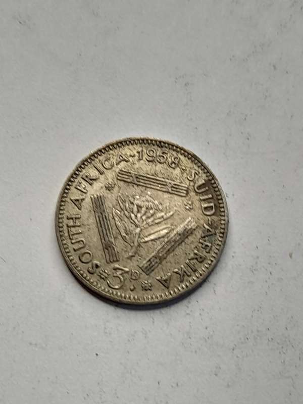 South Africa three pence 1958