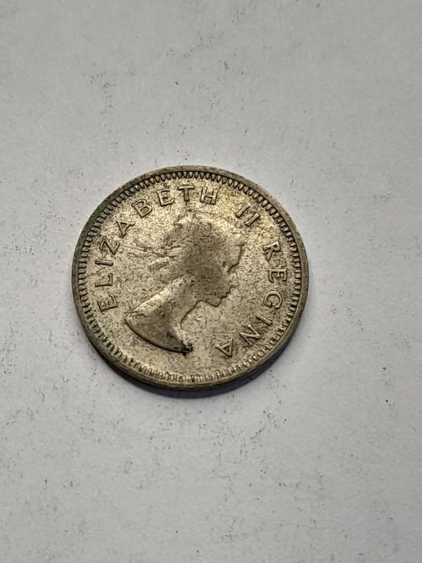 South Africa three pence 1958