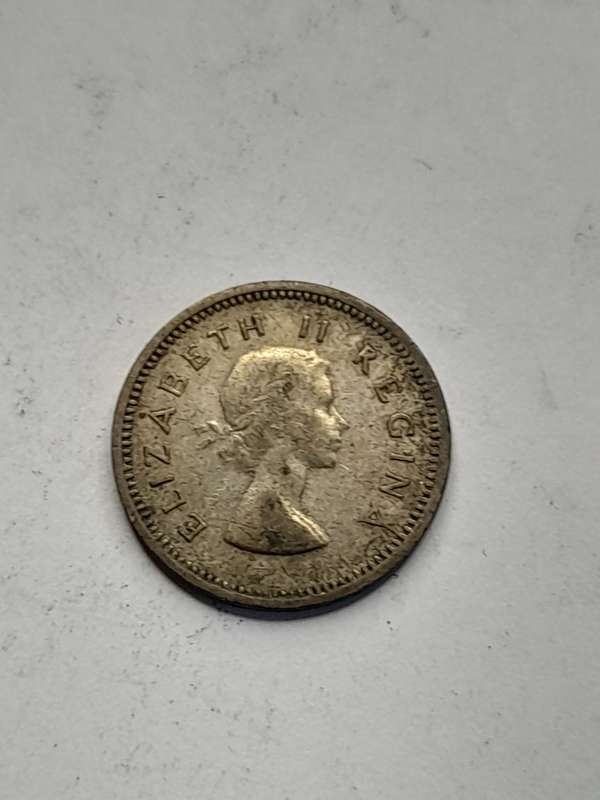 South Africa three pence 1953
