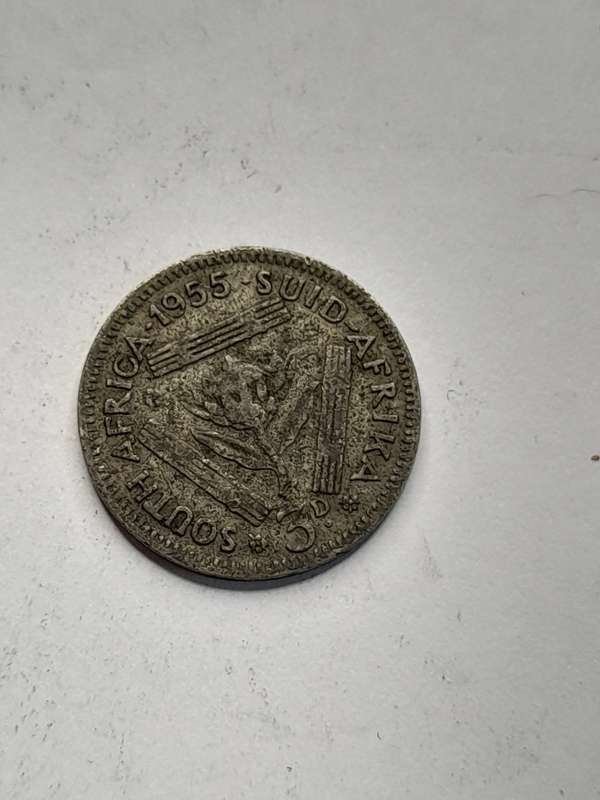 South Africa three pence 1945