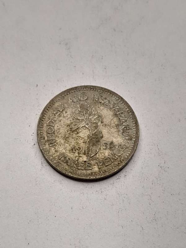 Rhodesia and Nyasaland three pence 1956