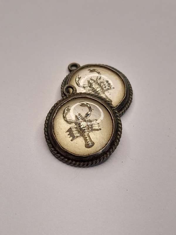2 Sterling Silver pendant 10mm