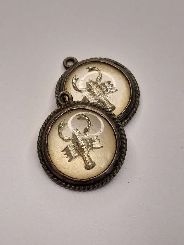 2 Sterling Silver pendant 10mm