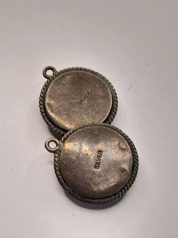 2 Sterling Silver pendant 10mm