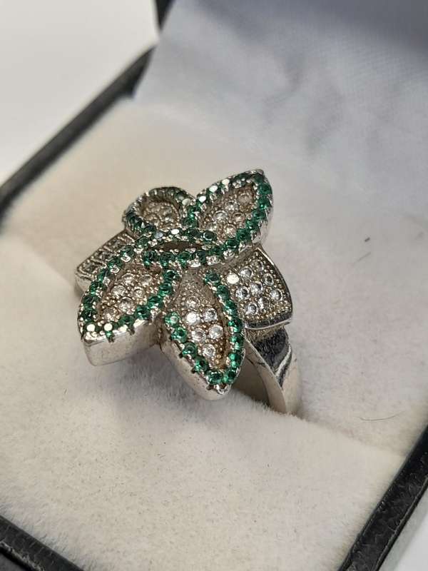 Sterling silver ladies ring Size: O.5 NO BOX