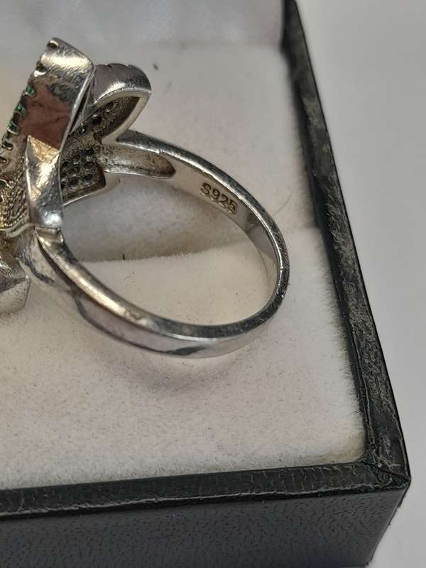 Sterling silver ladies ring Size: O.5 NO BOX