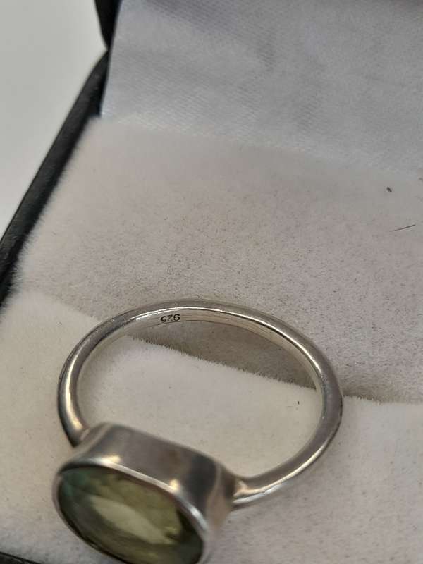 Sterling silver ladies ring Size: N NO BOX