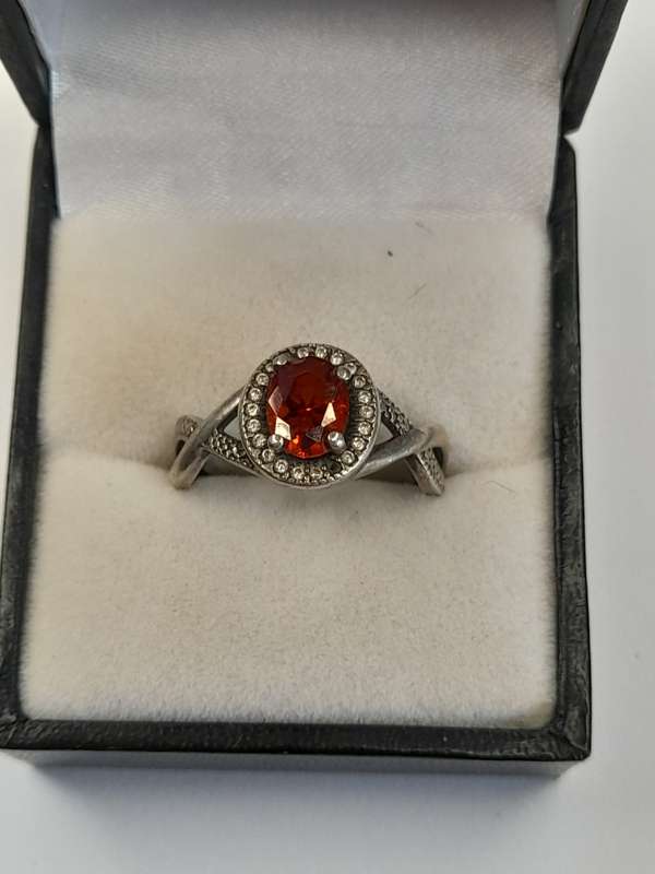 Sterling silver ladies ring Size: P.5 NO BOX