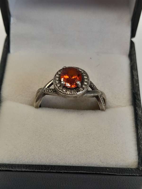 Sterling silver ladies ring Size: P.5 NO BOX