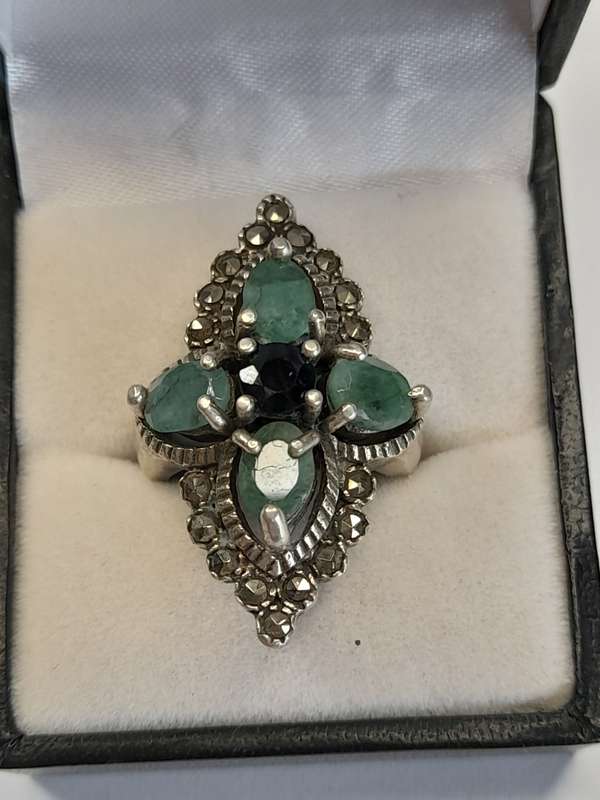 Antique sterling silver ladies ring Size: L.5 NO BOX
