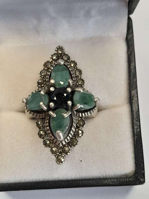 Antique sterling silver ladies ring Size: L.5 NO BOX