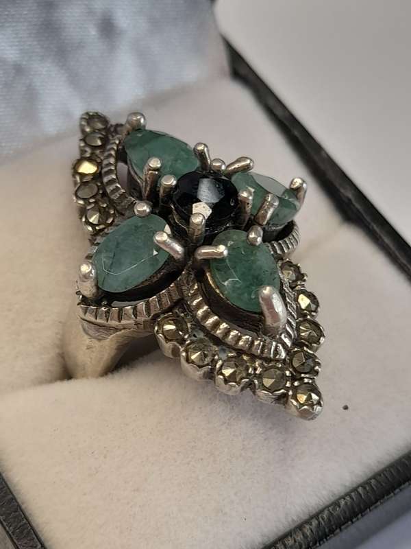 Antique sterling silver ladies ring Size: L.5 NO BOX