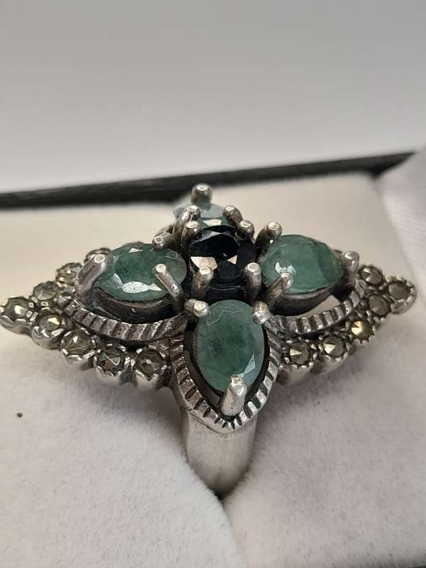 Antique sterling silver ladies ring Size: L.5 NO BOX