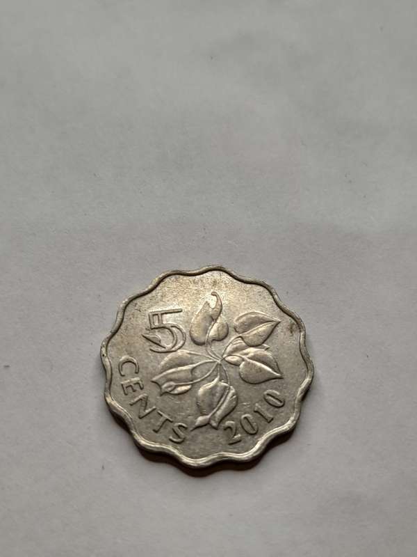 Swaziland Eswatini 5 cents 2010