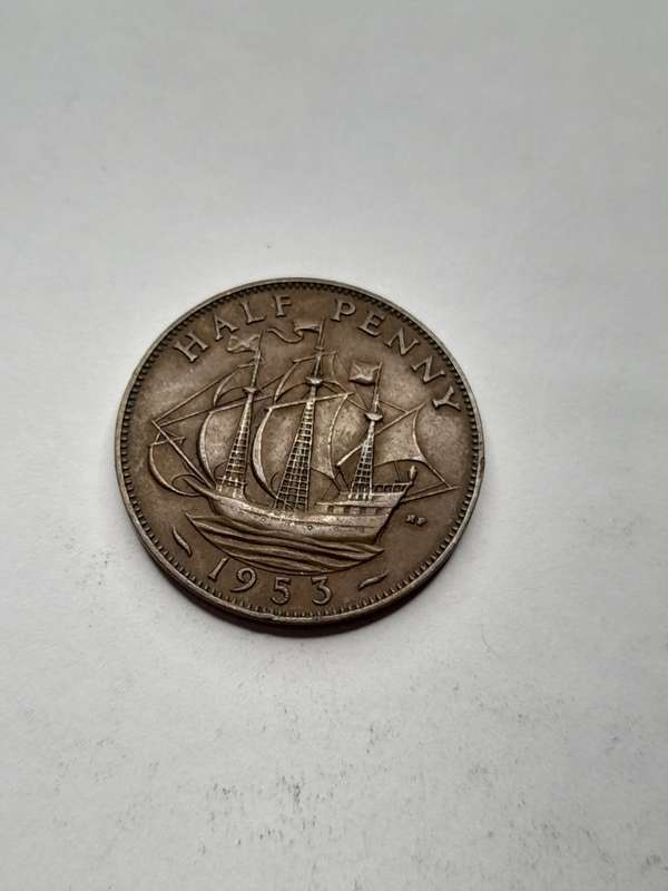 United Kingdom half penny 1953