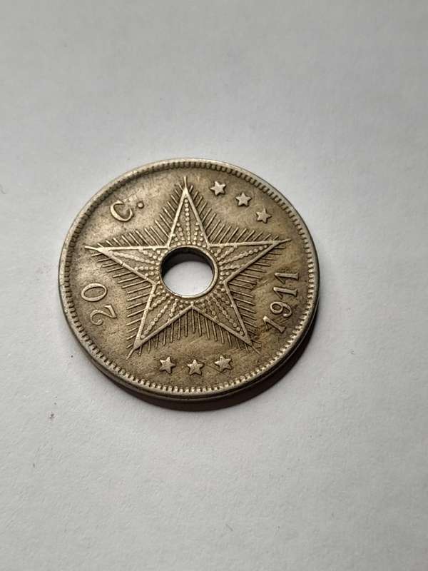 Belgian Congo 20 centimes 1911