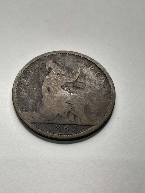 United Kingdom 1867 one penny