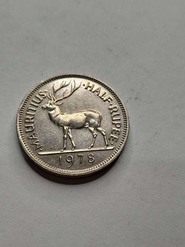 Mauritius half rupee 1978