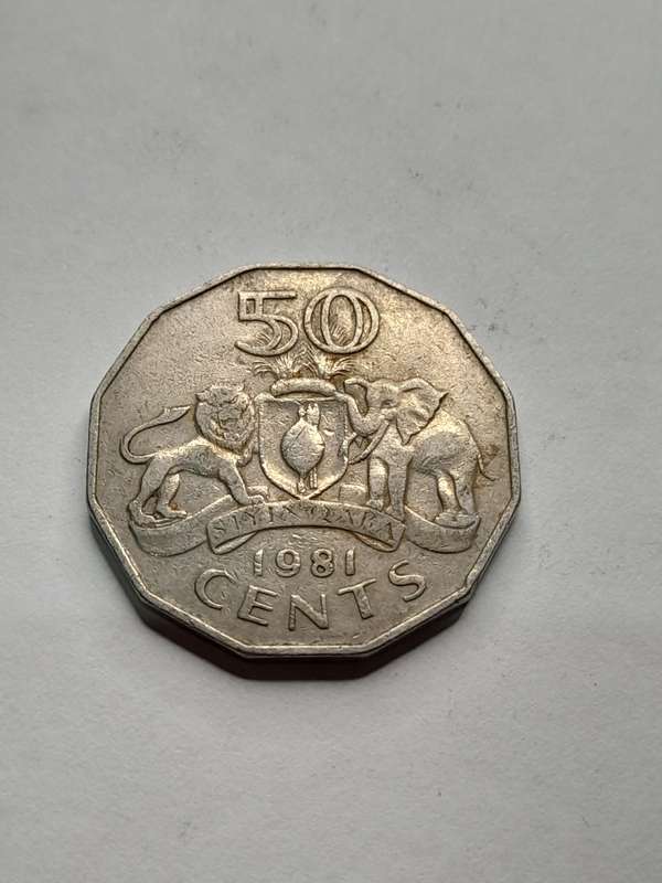 Swaziland Eswatini 50 cents 1981