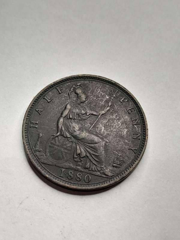 United Kingdom 1/2 penny 1880