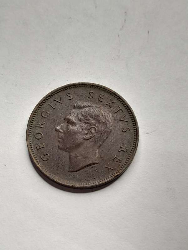 South Africa half penny 1949