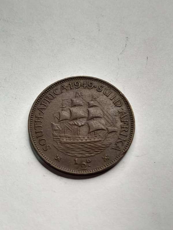 South Africa half penny 1949