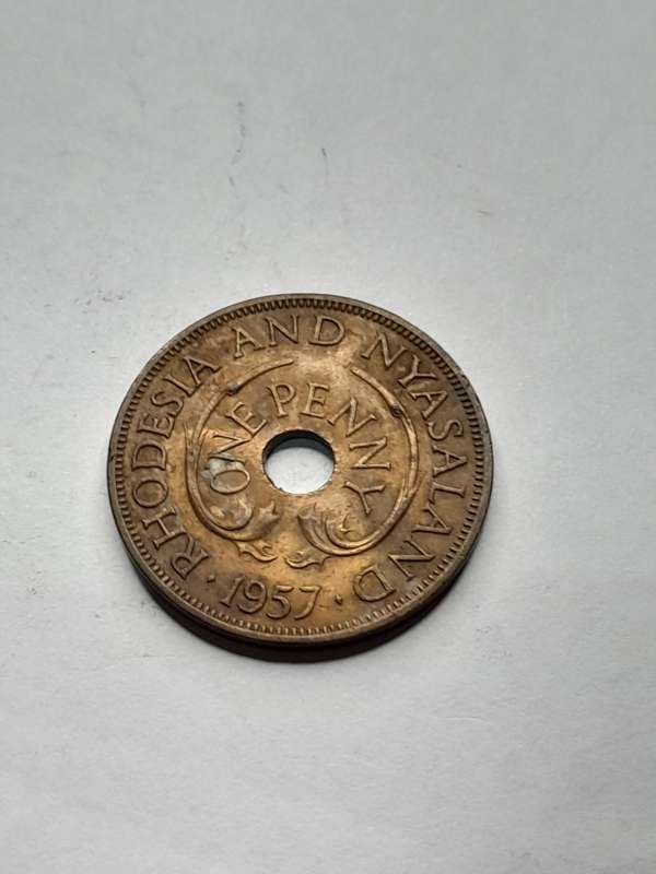 Rhodesia and Nyasaland 1957 One penny