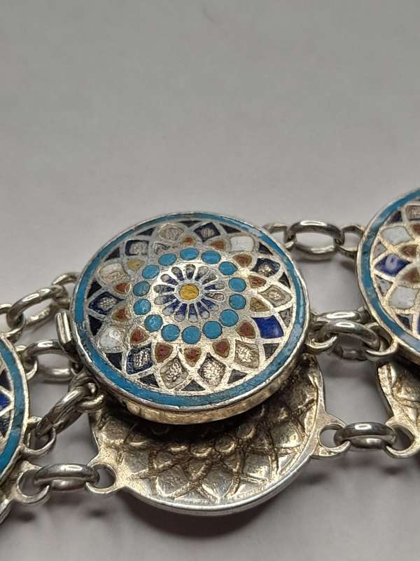 Cloisonne enamel bracelet 16cm long
